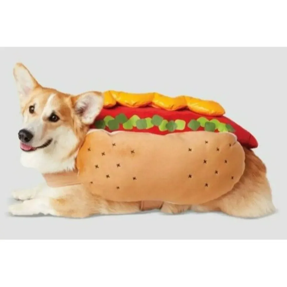 Plush Hotdog Dog and Cat Costume Size Xlarge